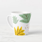 秋の葉の秋おもしろい カフェラテマグ (左アングル)