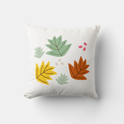 秋の葉の秋おもしろい クッション (正面)