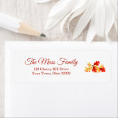 秋の葉の秋の収穫差出人住所 ラベル (インサイチュ)