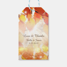 秋の葉の秋の結婚式の好意ギフトタグ ギフトタグ