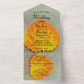 秋の葉の秋の結婚式オールインワン招待状 オールインワン招待状 (内側)