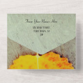 秋の葉の秋の結婚式オールインワン招待状 オールインワン招待状 (裏面)