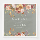 秋の葉の秋の色セージグリーン結婚ズ (正面)