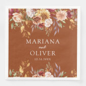 秋の葉の秋の色テラコッタ結婚ズ (正面)