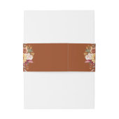 秋の葉の秋の色テラコッタ 招待状ベリーバンド (裏面例)