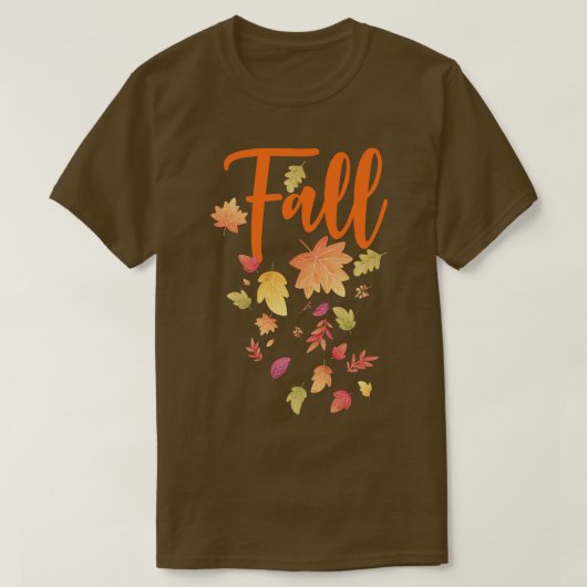 秋の葉の秋シーズンリーフラブ秋 Tシャツ (デザイン正面)