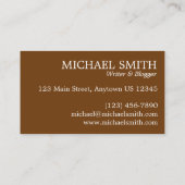 秋の葉の紅葉自然ツリー写真 名刺 (裏面)