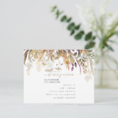 秋の葉の素朴ブライダルシャワー招待 インビテーションポストカード (スタンド正面)