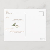 秋の葉の素朴ブライダルシャワー招待 ポストカード (裏面)