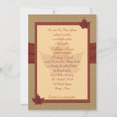 秋の葉の結婚式招待状 招待状 (裏面)