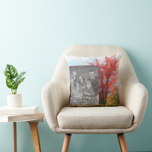 秋の葉の絵画自然の写真の追加 クッション (椅子)
