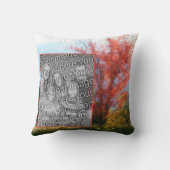 秋の葉の絵画自然の写真の追加 クッション (裏面)