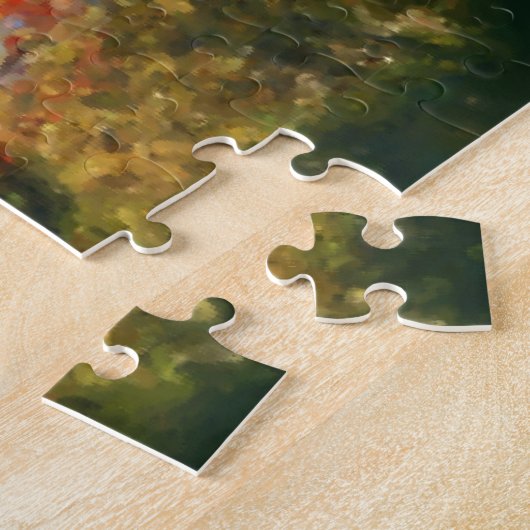 秋の葉の絵画自然の写真の追加 ジグソーパズル (側面)