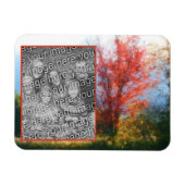 秋の葉の絵画自然の写真の追加 マグネット (横)