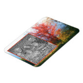 秋の葉の絵画自然の写真の追加 マグネット (左側)