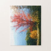 秋の葉の自然の絵画写真 ジグソーパズル (縦)