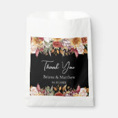 秋の葉の花の白と黒結婚の色 フェイバーバッグ (正面)