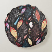 秋の葉の食感 ラウンドクッション (裏面)