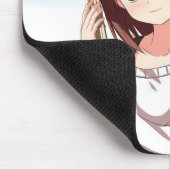 秋の葉のMomijiの女の子のマウスパッド マウスパッド (コーナー)