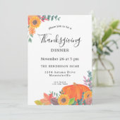 秋の葉ひまわりカボチャ感謝祭 招待状 (スタンド正面)