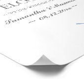 秋の葉ほこりっぽい青葉い結婚の歓迎 ポスター (角)