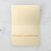 秋の葉を使った感謝祭縁どテンプレート カード (内部)