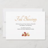 秋の葉エレガント感謝祭恵み シーズンカード (正面)