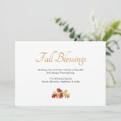 秋の葉エレガント感謝祭恵み シーズンカード (スタンド正面)