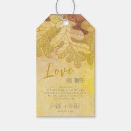 秋の葉オク結婚の愛と感謝してい0 ギフトタグ