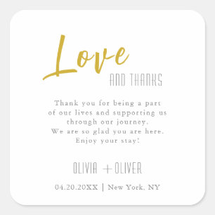 秋の葉オク結婚の愛と感謝してい0 スクエアシール