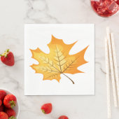 秋の葉オレンジ結婚ズ スタンダードランチョンナプキン (インサイチュ)