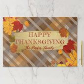 秋の葉オンプレイドサンクスギビング紙ランチョンマット ペーパーパッド (インサイチュ)