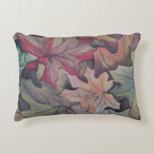 秋の葉カバー アクセントクッション (正面)