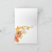 秋の葉カボチャブライダルシャワーサンキューノート サンキューカード (内部)