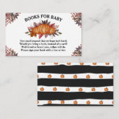 秋の葉カボチャ赤ちゃんシャワーベビー エンクロージャーカード (正面/裏面)