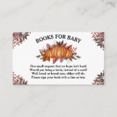 秋の葉カボチャ赤ちゃんシャワーベビー エンクロージャーカード (正面)