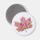 秋の葉カラフル水の色ぼほ マグネット (正面/裏面)