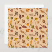 秋の葉グリーティングカード ノートカード (正面/裏面)