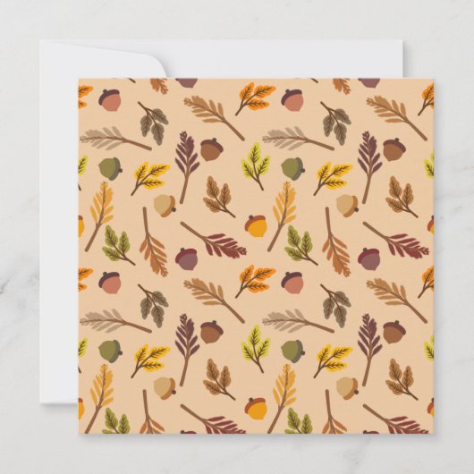 秋の葉グリーティングカード ノートカード (正面)
