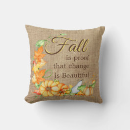 秋の葉グルズカボチャ – 変化は美しい クッション