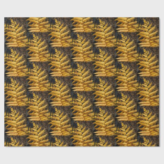 秋の葉ゴールデンイエローシダの写真 ラッピングペーパー (フラット)