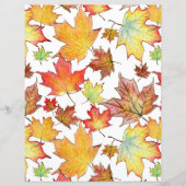 秋の葉スクラップブック紙 (正面)