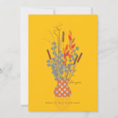 秋の葉センターピース感謝祭カード 招待状 (正面)