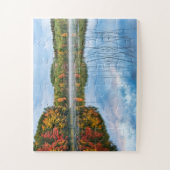 秋の葉ソルトンレイクU Pミシガン写真 ジグソーパズル (縦)