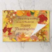 秋の葉ハッピー感謝祭紙ランチョンマット ペーパーパッド (折り畳み)