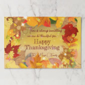 秋の葉ハッピー感謝祭紙ランチョンマット ペーパーパッド (正面)