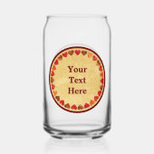 秋の葉ハートオンオールド紙 ガラス缶 (裏面)