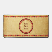 秋の葉ハートオンオールド紙 デスクマット (正面)