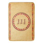 秋の葉ハートオンオールド紙 バスマット (正面縦)