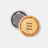 秋の葉ハートオンオールド紙 マグネット (正面/裏面)